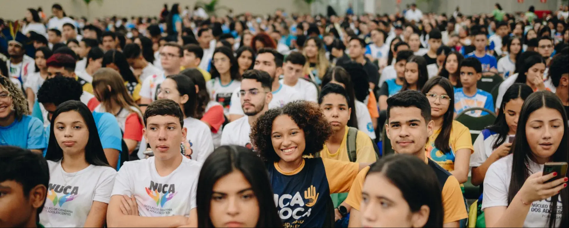 Evento de certificação do Selo UNICEF ocorrida em 2024, com participação de adolescentes e representantes municipais, no Centro de Eventos do Ceará